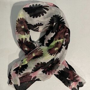 Square Scarf - Dark Purple Floral - NWOT - 54x54